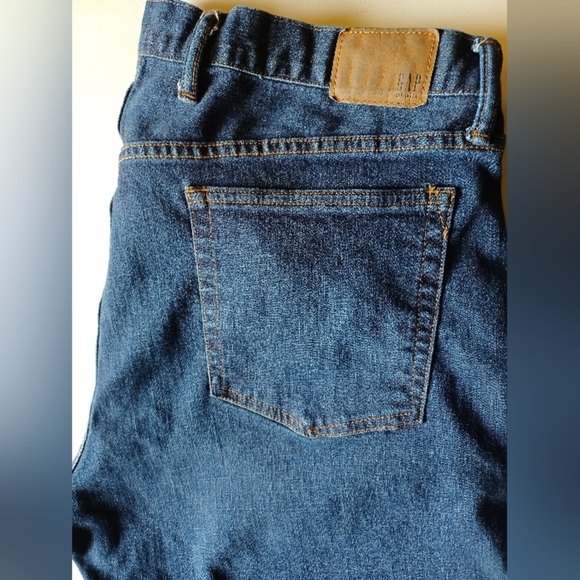 A Gap Denim Slim Men's Worn Dark Jeans - Picture 7 of 11